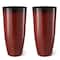 Glitzhome® Oversized Gradient Faux Ceramic Tall Plastic Planters, 2ct.